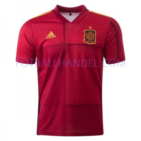 Herre Fotballdrakter Spania Hjemme Euro 2020 Kortermet